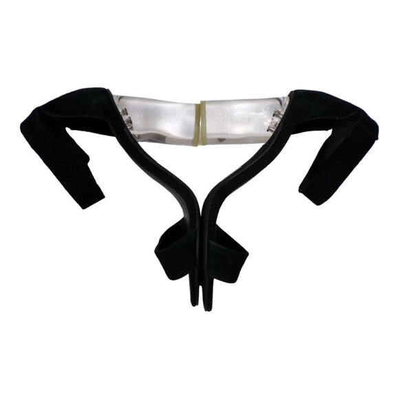 Jeffrey Campbell Clear Lucite Oval Block Heel Suede Sandals Ankle Strap #1178 - Picture 6 of 8